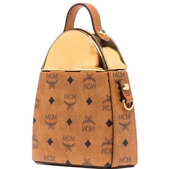 NWOT MCM Mini Stark Pushlock Bag - Picture 5 of 12